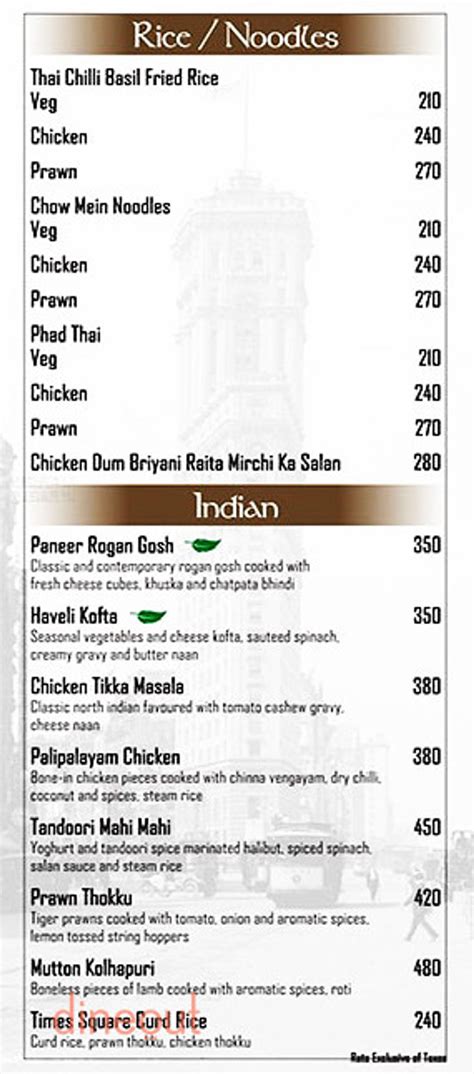 timesquare restobar|Menu of Timesquare Restobar, Thyagaraya Nagar, .